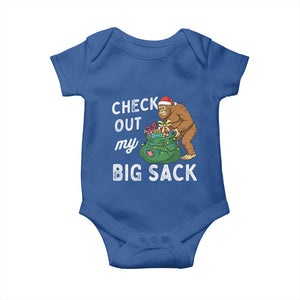 Santa Bigfoot Christmas Baby Onesie Funny Sasquatch Xmas Joke TS10 Royal Blue Print Your Wear