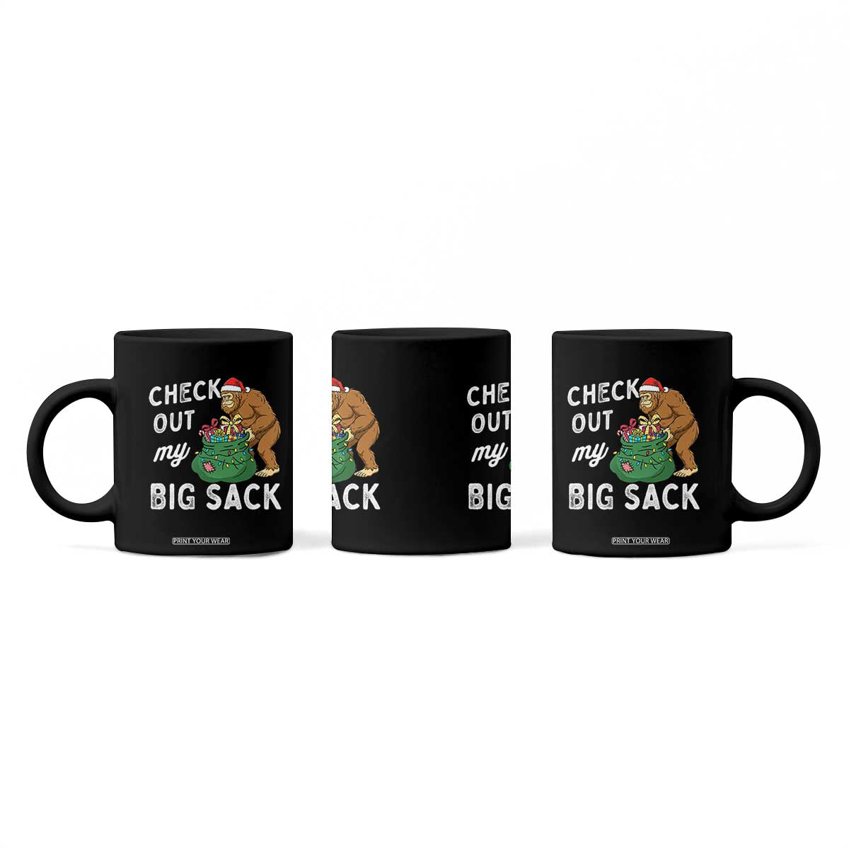 Santa Bigfoot Christmas Coffee Mug Funny Sasquatch Xmas Joke TS10 Print Your Wear