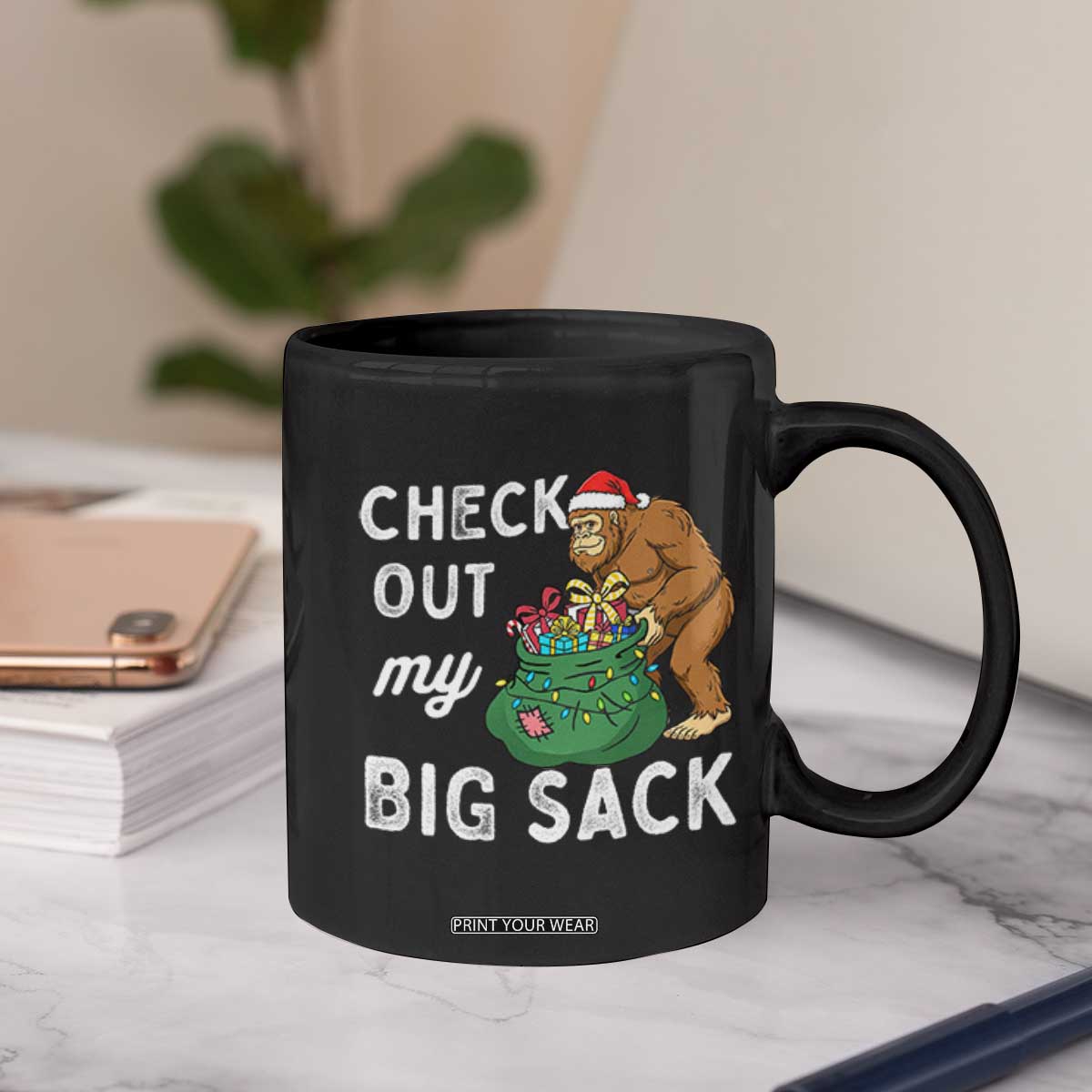 Santa Bigfoot Christmas Coffee Mug Funny Sasquatch Xmas Joke TS10 Print Your Wear