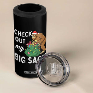 Santa Bigfoot Christmas 4 in 1 Can Cooler Tumbler Funny Sasquatch Xmas Joke TS10 Print Your Wear
