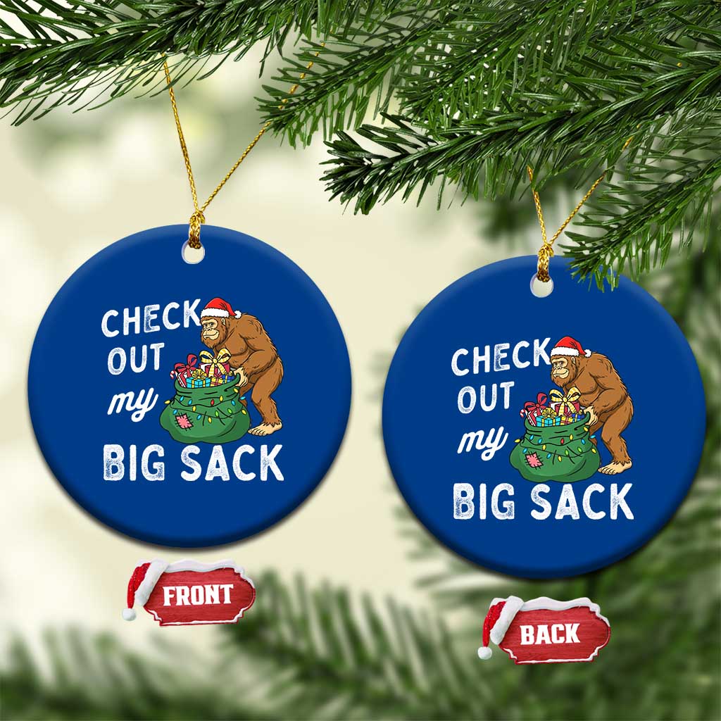Santa Bigfoot Christmas Ceramic Ornament Funny Sasquatch Xmas Joke TS10 1pc Blue Print Your Wear