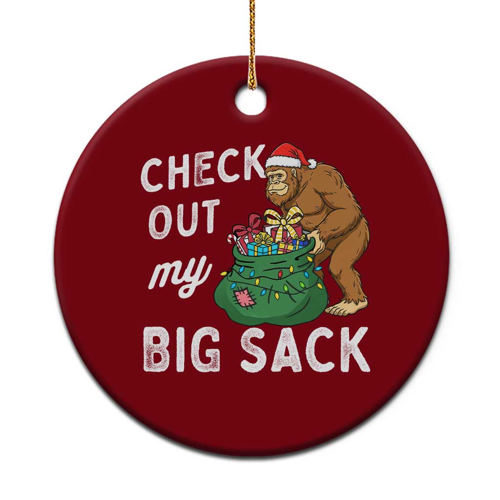Santa Bigfoot Christmas Ceramic Ornament Funny Sasquatch Xmas Joke TS10 1pc Red Print Your Wear