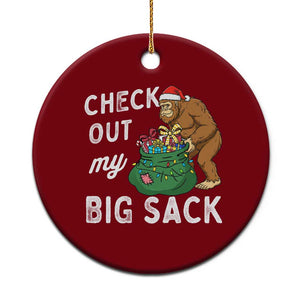 Santa Bigfoot Christmas Ceramic Ornament Funny Sasquatch Xmas Joke TS10 1pc Red Print Your Wear