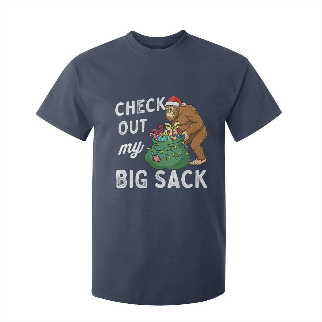 Santa Bigfoot Christmas T Shirt For Kid Funny Sasquatch Xmas Joke TS10 Navy Print Your Wear