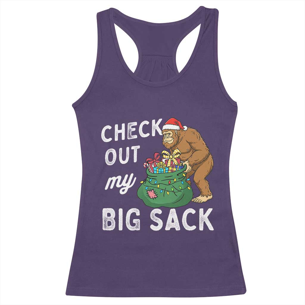 Santa Bigfoot Christmas Racerback Tank Top Funny Sasquatch Xmas Joke TS10 Purple Print Your Wear