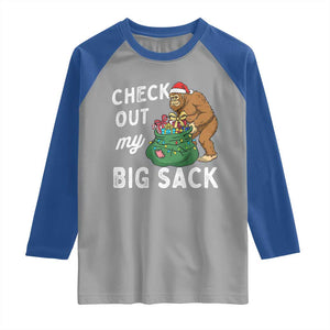 Santa Bigfoot Christmas Raglan Shirt Funny Sasquatch Xmas Joke TS10 Sport Gray Royal Print Your Wear