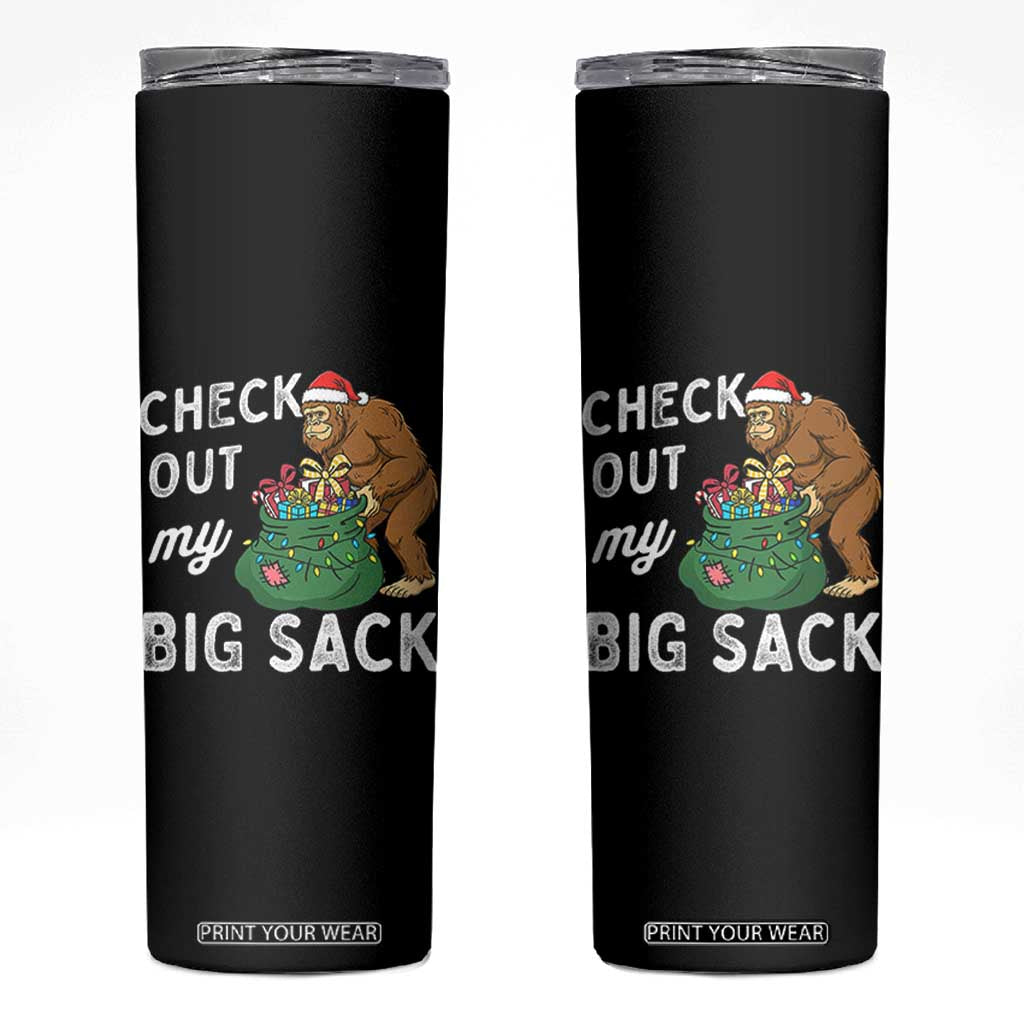Santa Bigfoot Christmas Skinny Tumbler Funny Sasquatch Xmas Joke TS10 Black Print Your Wear