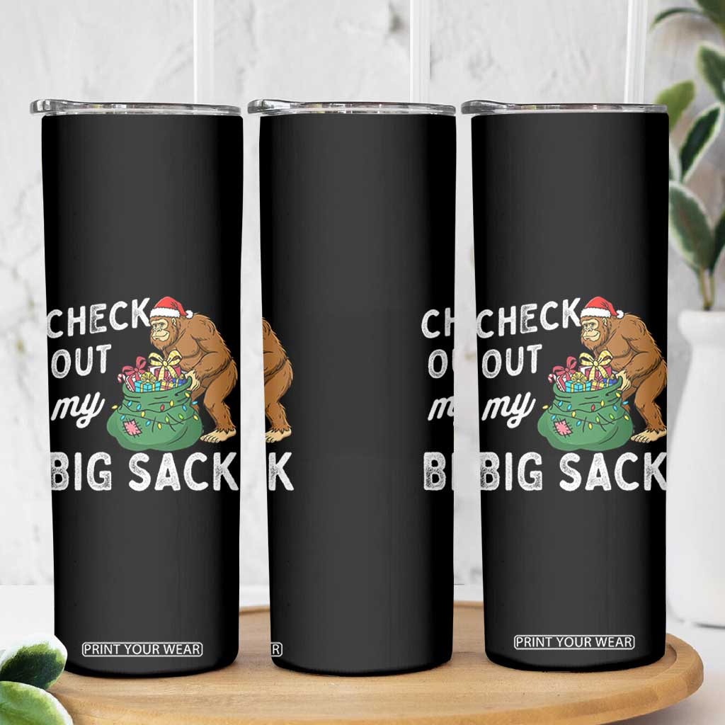 Santa Bigfoot Christmas Skinny Tumbler Funny Sasquatch Xmas Joke TS10 Print Your Wear