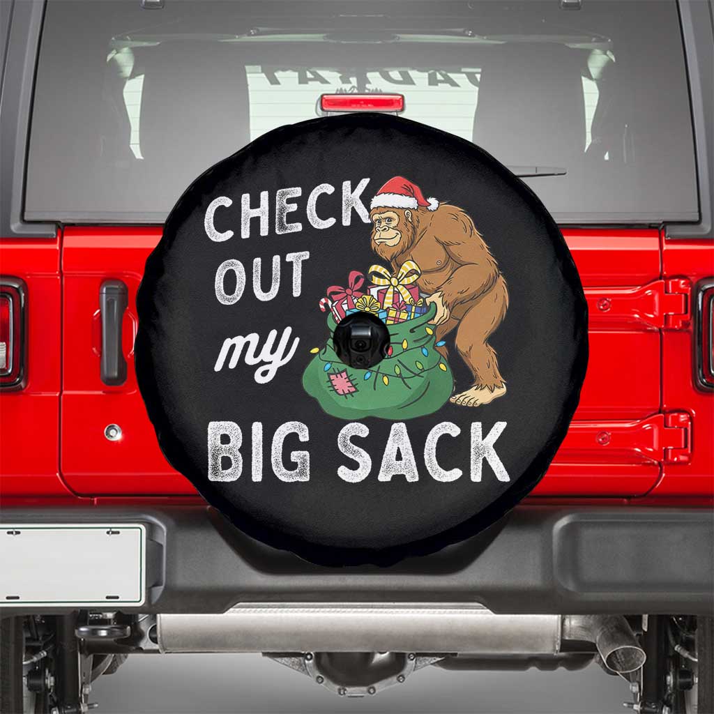 Santa Bigfoot Christmas Spare Tire Cover Funny Sasquatch Xmas Joke TS10 Black Print Your Wear