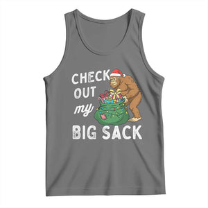 Santa Bigfoot Christmas Tank Top Funny Sasquatch Xmas Joke TS10 Black Heather Print Your Wear
