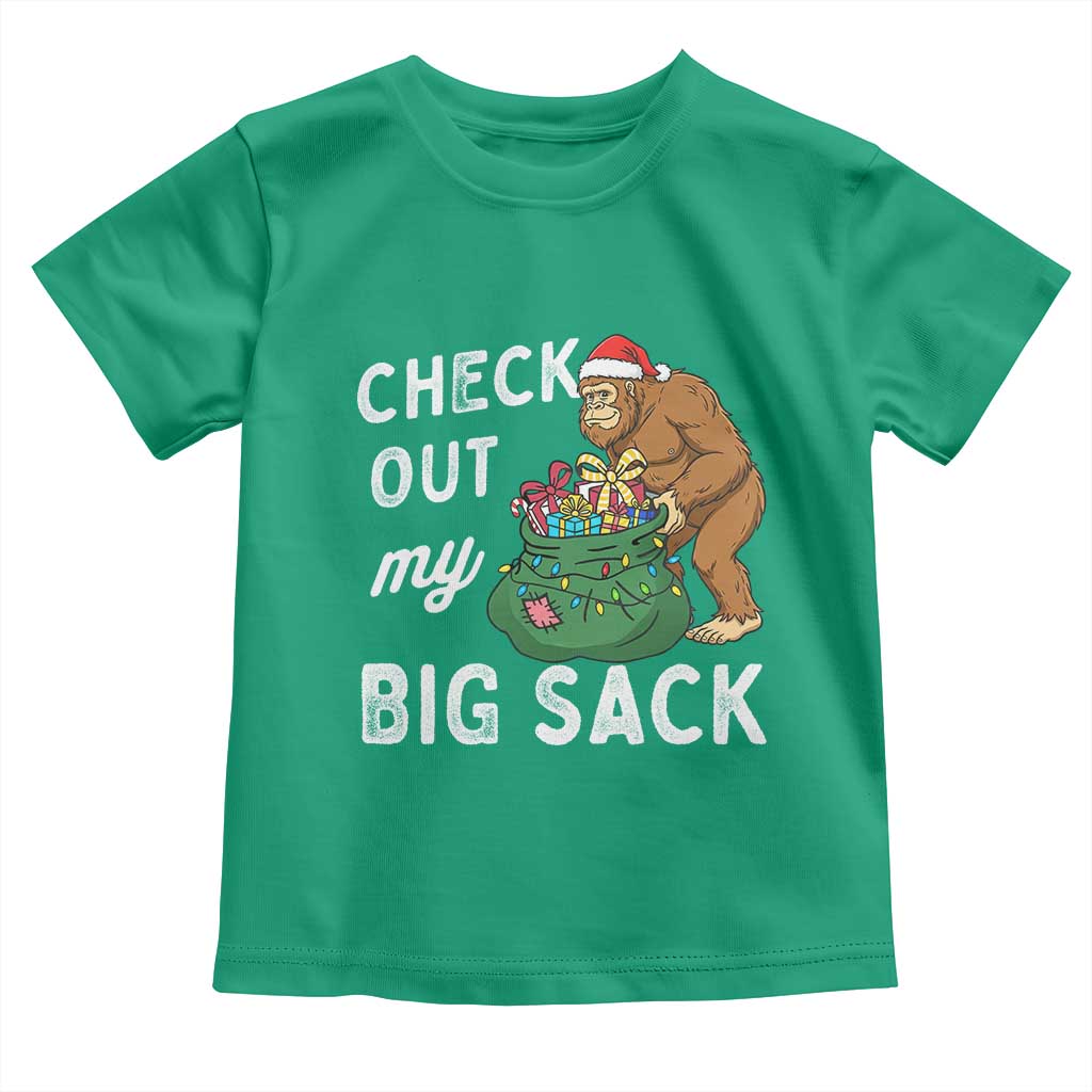 Santa Bigfoot Christmas Toddler T Shirt Funny Sasquatch Xmas Joke TS10 Irish Green Print Your Wear