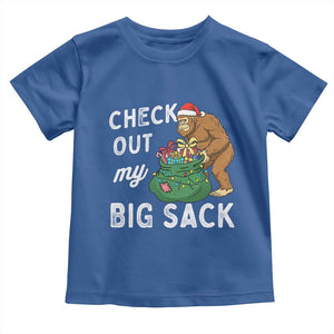 Santa Bigfoot Christmas Toddler T Shirt Funny Sasquatch Xmas Joke TS10 Royal Blue Print Your Wear