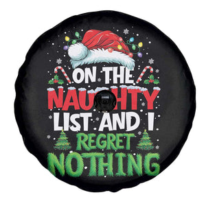 Funny Christmas Spare Tire Cover On The Naughty List I Regret Nothing TS10 Print Your Wear