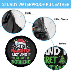 Funny Christmas Spare Tire Cover On The Naughty List I Regret Nothing TS10 Print Your Wear