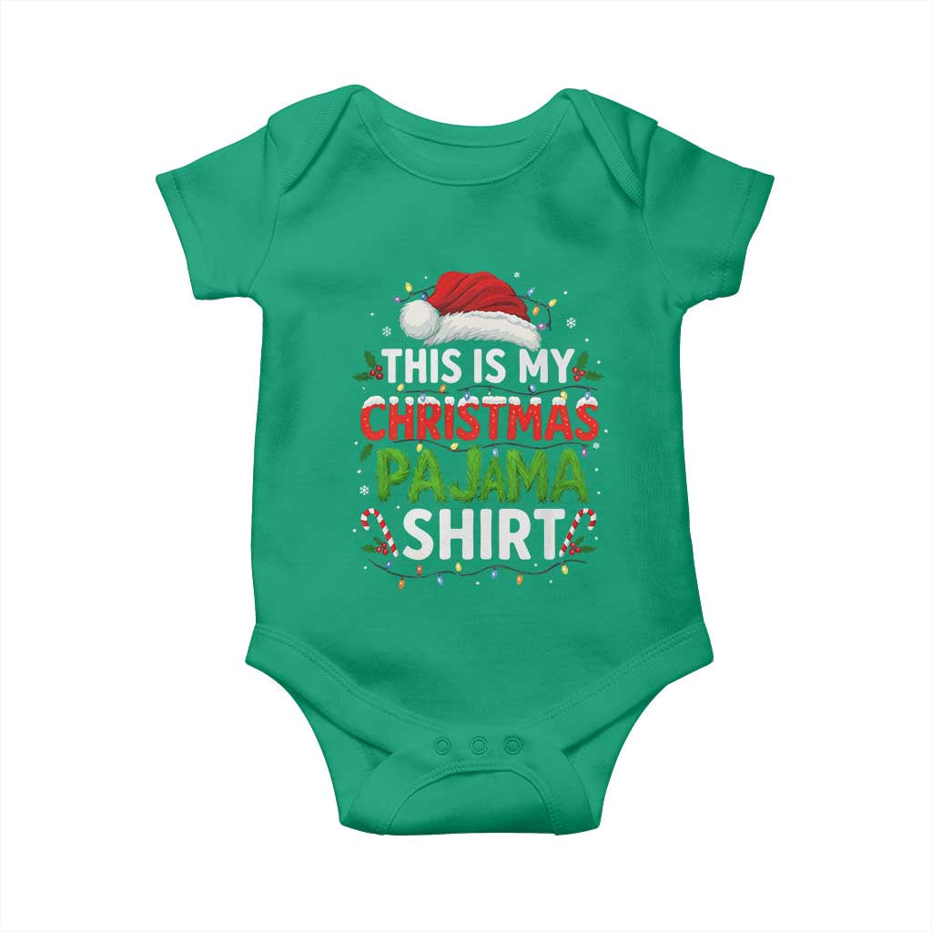 This Is My Christmas Pajama Baby Onesie Funny Xmas PJs TS10 Irish Green Print Your Wear