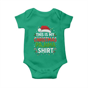 This Is My Christmas Pajama Baby Onesie Funny Xmas PJs TS10 Irish Green Print Your Wear
