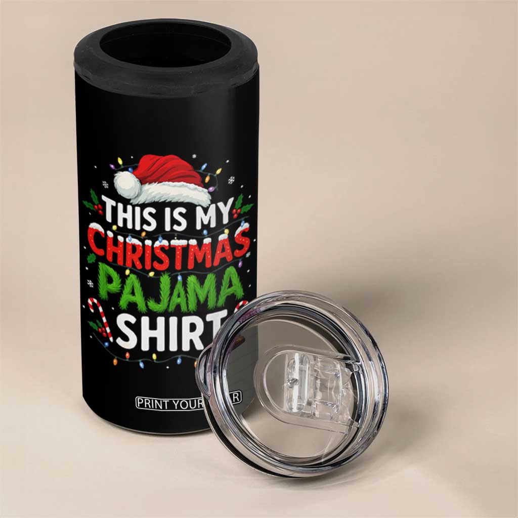 This Is My Christmas Pajama 4 in 1 Can Cooler Tumbler Funny Xmas PJs TS10 Print Your Wear