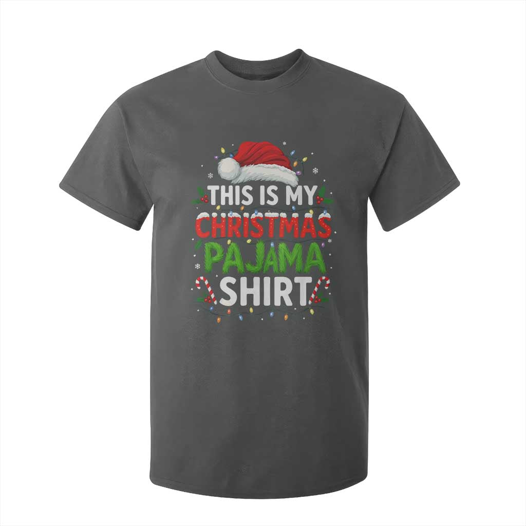 This Is My Christmas Pajama T Shirt For Kid Funny Xmas PJs TS10 Dark Heather Print Your Wear