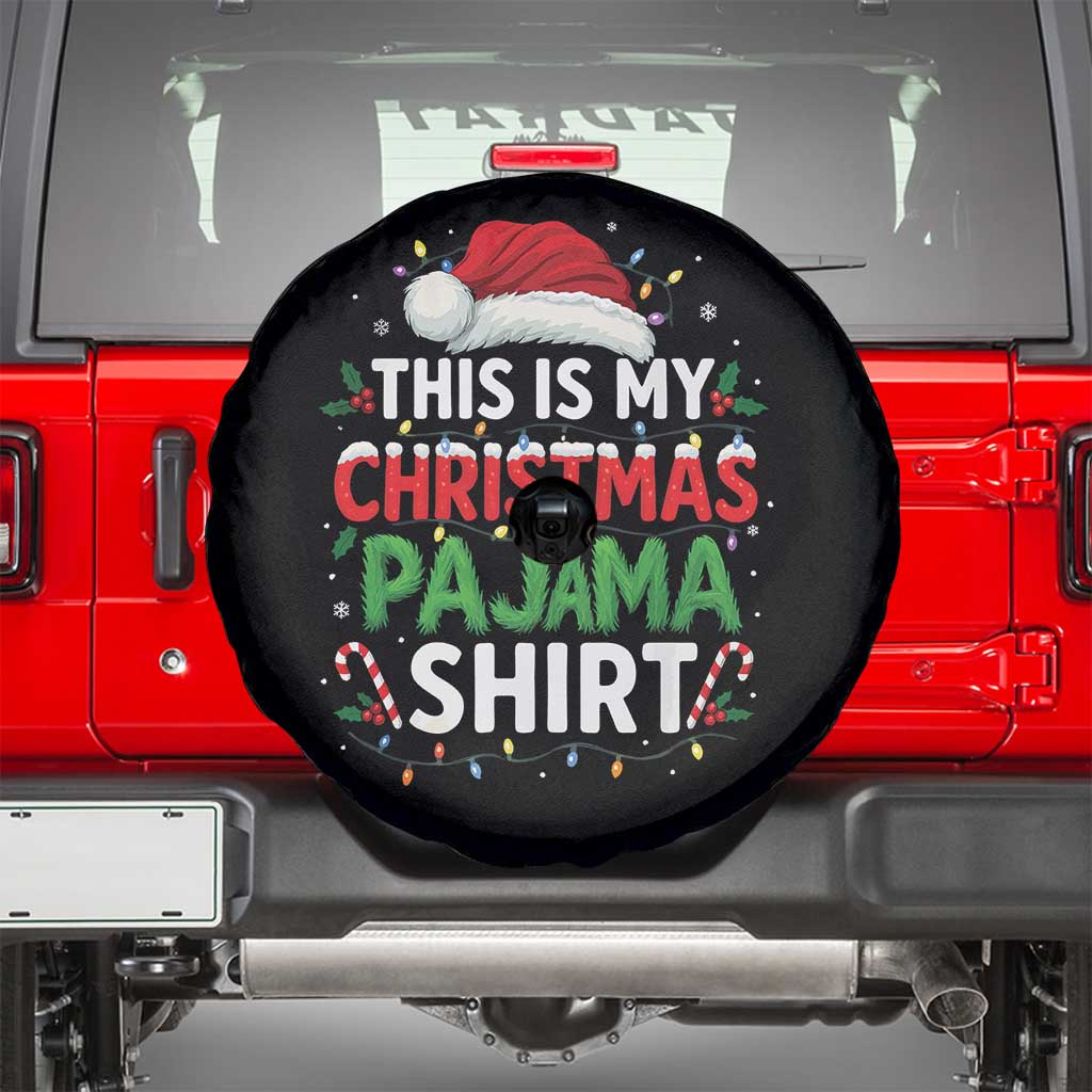This Is My Christmas Pajama Spare Tire Cover Funny Xmas PJs TS10 Black Print Your Wear