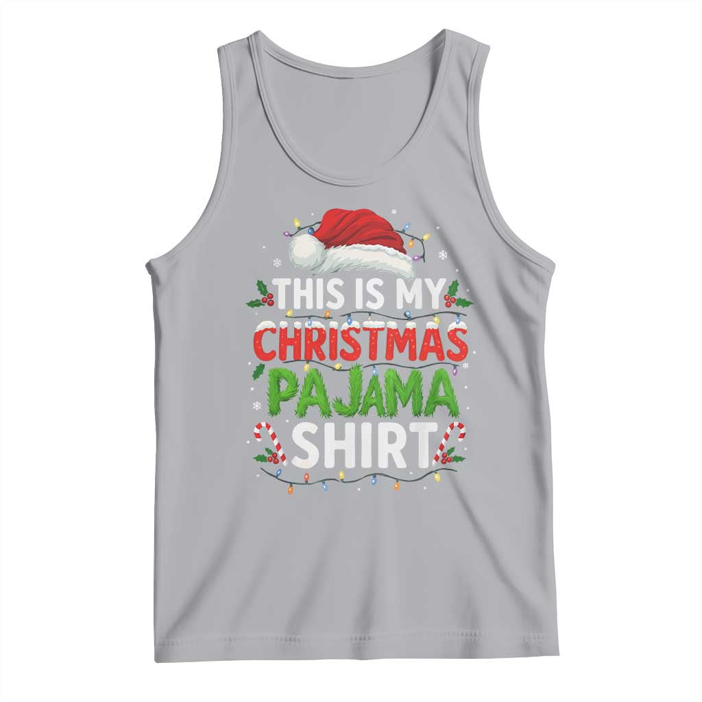 This Is My Christmas Pajama Tank Top Funny Xmas PJs TS10 Athletic Heather Print Your Wear