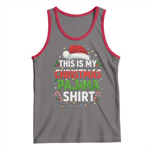 This Is My Christmas Pajama Tank Top Funny Xmas PJs TS10 Deep Heather Red Print Your Wear