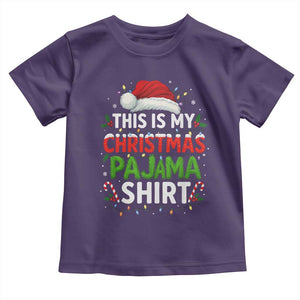 This Is My Christmas Pajama Toddler T Shirt Funny Xmas PJs TS10 Purple Print Your Wear