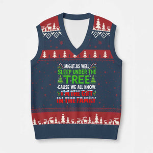 Funny Xmas V-Neck Knit Sweater Vest I'm The Gift Family Pajama TS10 Navy Red Print Your Wear