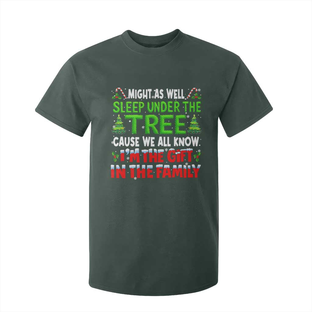 Funny Christmas T Shirt For Kid I'm The Gift Family Pajama TS10 Dark Forest Green Print Your Wear