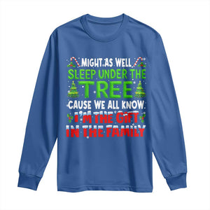 Funny Christmas Long Sleeve Shirt I'm The Gift Family Pajama TS10 Royal Blue Print Your Wear