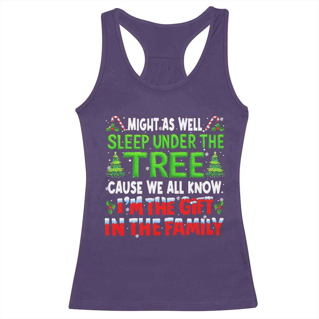 Funny Christmas Racerback Tank Top I'm The Gift Family Pajama TS10 Purple Print Your Wear
