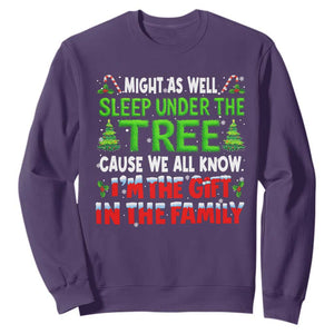 Funny Christmas Sweatshirt I'm The Gift Family Pajama TS10 Purple Print Your Wear