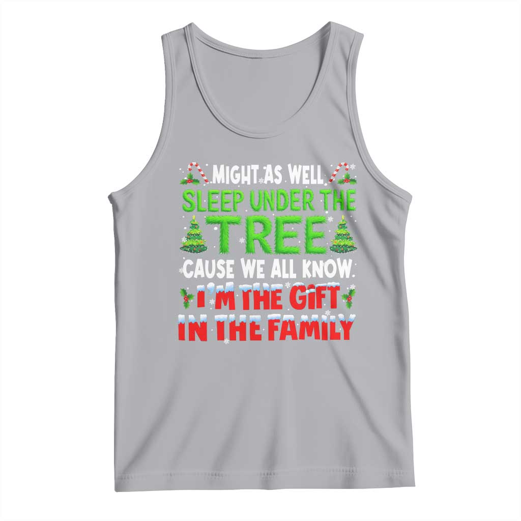 Funny Christmas Tank Top I'm The Gift Family Pajama TS10 Athletic Heather Print Your Wear