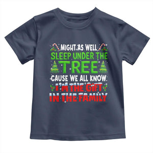 Funny Christmas Toddler T Shirt I'm The Gift Family Pajama TS10 Navy Print Your Wear