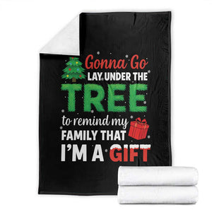 Funny Christmas Throw Blanket Lay Under The Tree Xmas Family Pajama Gift TS10 Black Print Your Wear