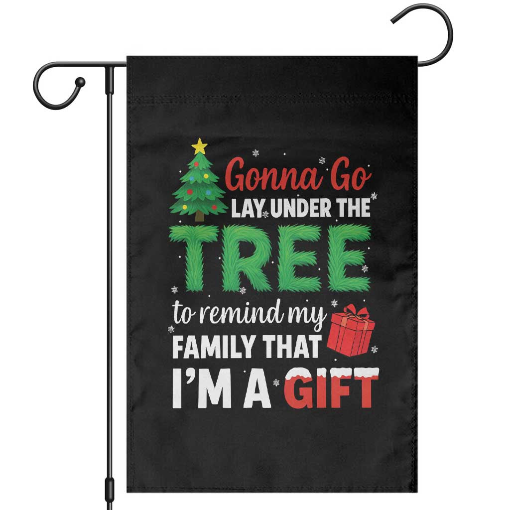Funny Christmas Garden Flag Lay Under The Tree Xmas Family Pajama Gift TS10 Black Print Your Wear