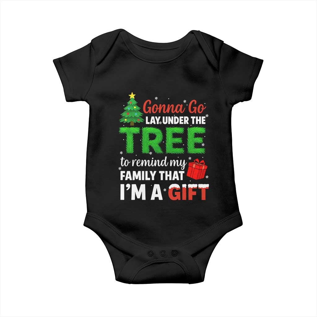 Funny Christmas Baby Onesie Lay Under The Tree Xmas Family Pajama Gift TS10 Black Print Your Wear