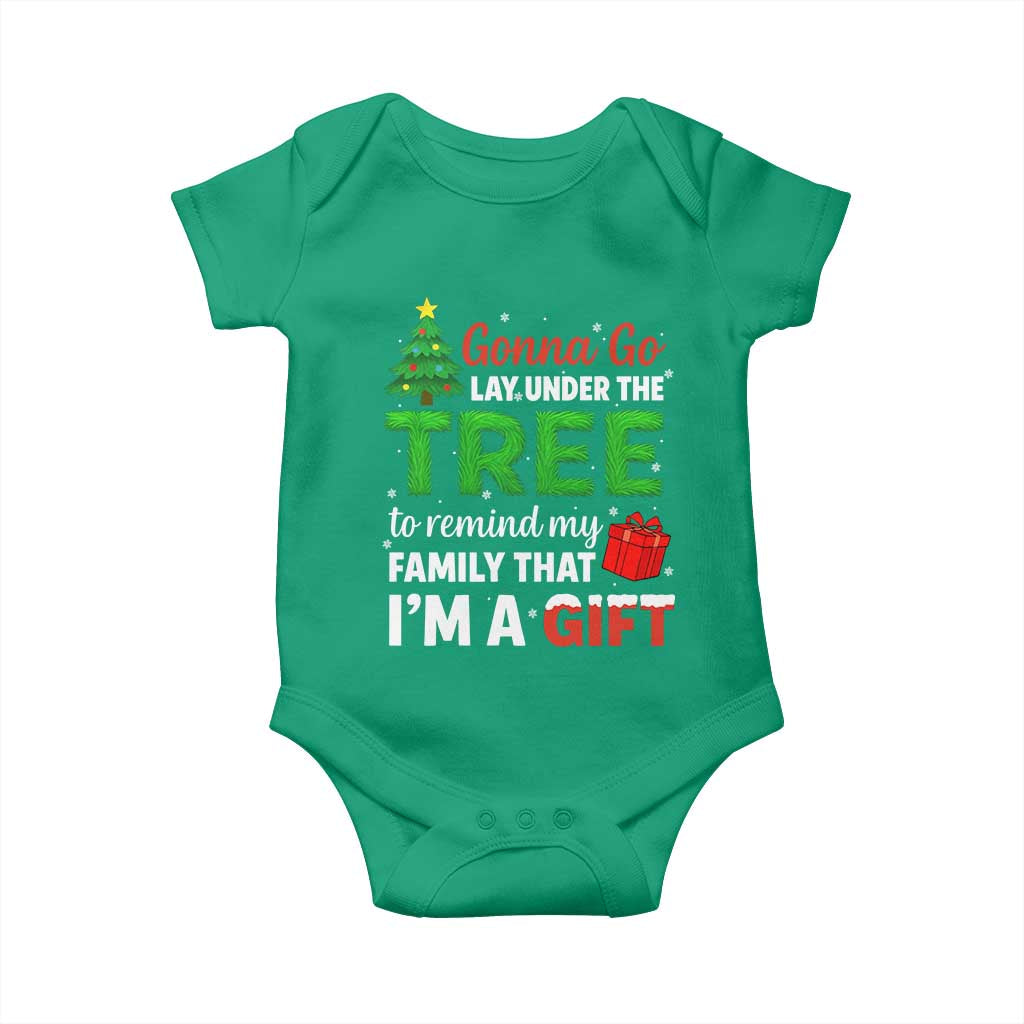 Funny Christmas Baby Onesie Lay Under The Tree Xmas Family Pajama Gift TS10 Irish Green Print Your Wear