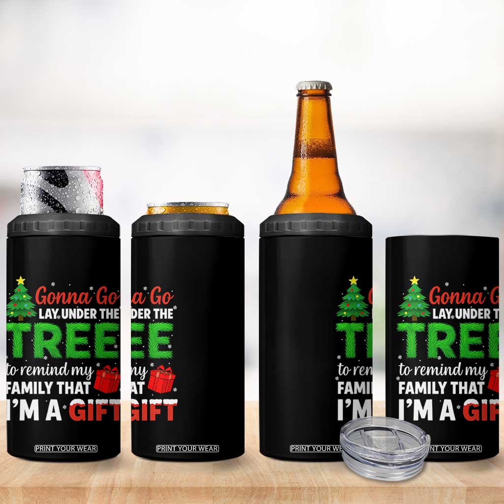 Funny Christmas 4 in 1 Can Cooler Tumbler Lay Under The Tree Xmas Family Pajama Gift TS10 Print Your Wear