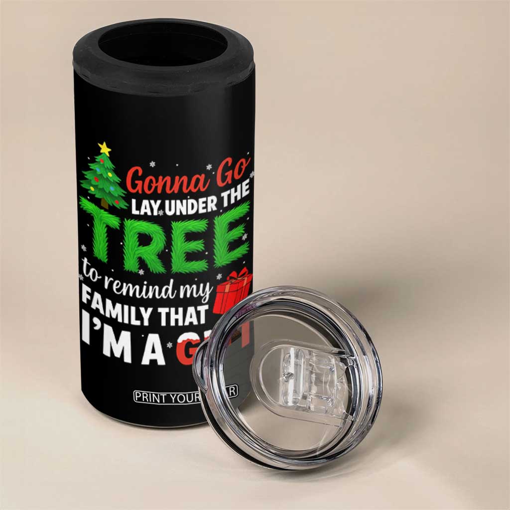 Funny Christmas 4 in 1 Can Cooler Tumbler Lay Under The Tree Xmas Family Pajama Gift TS10 Print Your Wear
