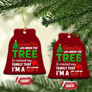 Funny Christmas Ceramic Ornament Lay Under The Tree Xmas Family Pajama Gift TS10 Print Your Wear