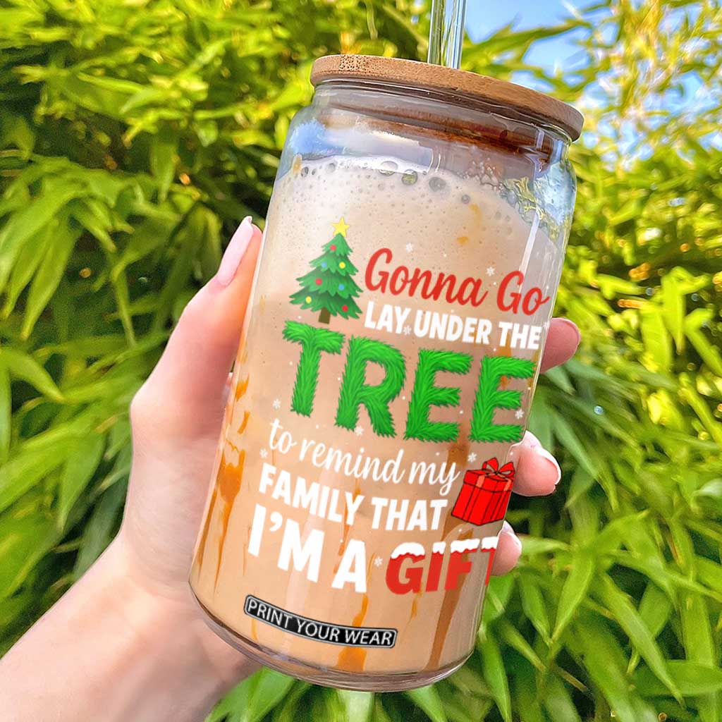 Funny Christmas Glass Can Lay Under The Tree Xmas Family Pajama Gift TS10 Black Print Your Wear