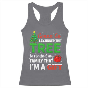 Funny Christmas Racerback Tank Top Lay Under The Tree Xmas Family Pajama Gift TS10 Charcoal Print Your Wear