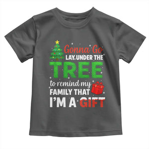 Funny Christmas Toddler T Shirt Lay Under The Tree Xmas Family Pajama Gift TS10 Dark Heather Print Your Wear