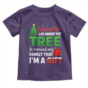 Funny Christmas Toddler T Shirt Lay Under The Tree Xmas Family Pajama Gift TS10 Purple Print Your Wear