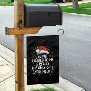 Being Related To Me Funny Christmas Garden Flag Family Xmas Pajamas TS10 Print Your Wear