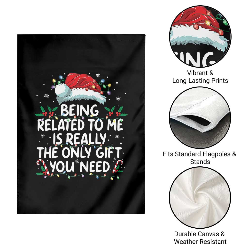 Being Related To Me Funny Christmas Garden Flag Family Xmas Pajamas TS10 Print Your Wear