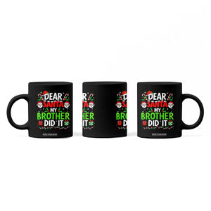 Dear Santa My Brother Did It Funny Christmas Coffee Mug Boys Girls Kids TS10 Print Your Wear