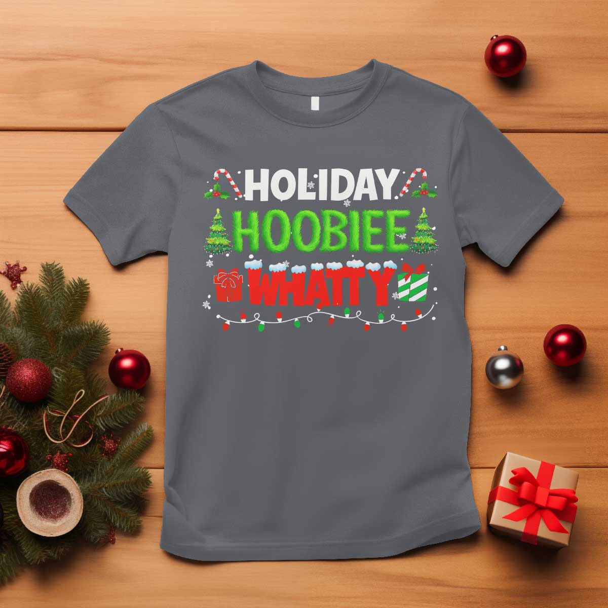 Holiday Hoobie Whatty T Shirt Funny Christmas Movie TS10 Charcoal Print Your Wear