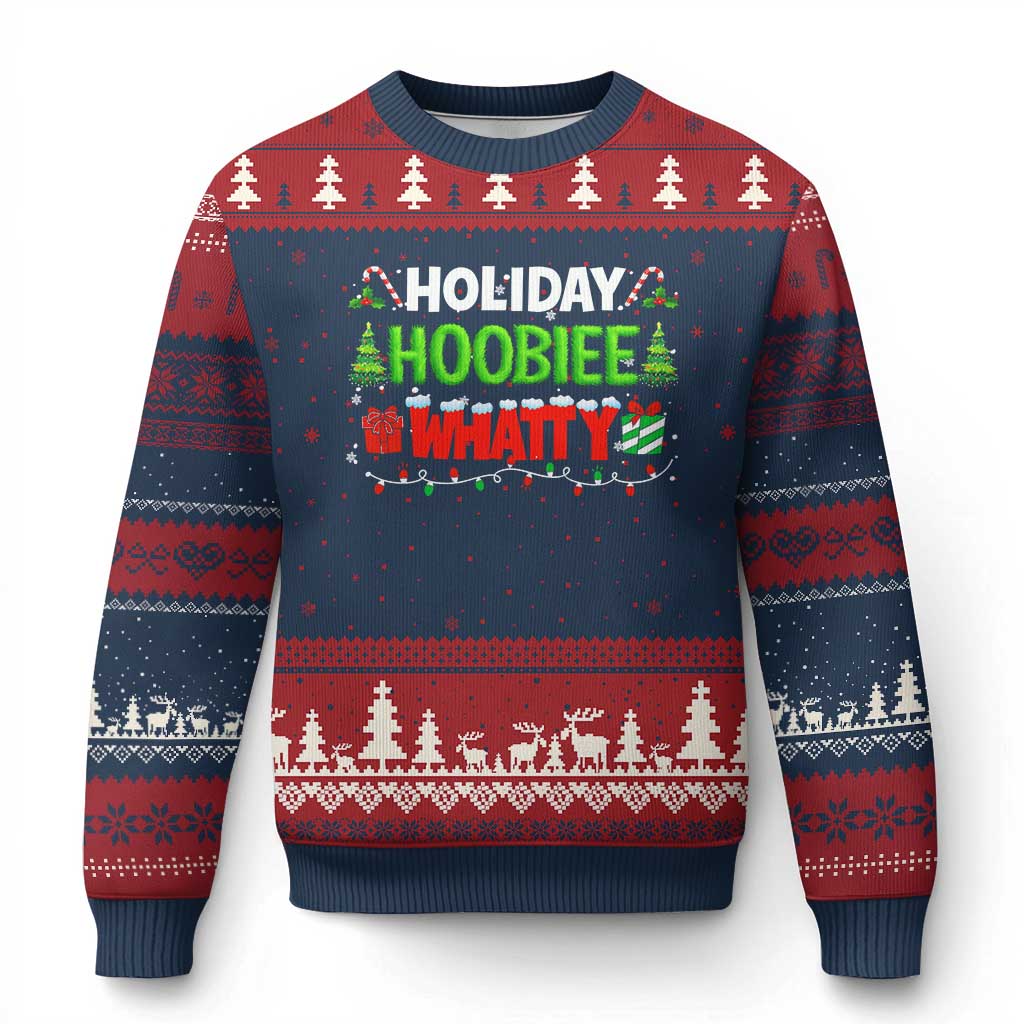 Holiday Hoobie Whatty Ugly Christmas Sweater Funny Xmas Movie TS10 Navy Red Print Your Wear