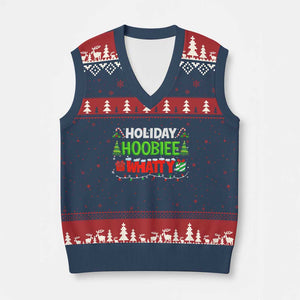 Holiday Hoobie Whatty V-Neck Knit Sweater Vest Funny Xmas Movie TS10 Navy Red Print Your Wear